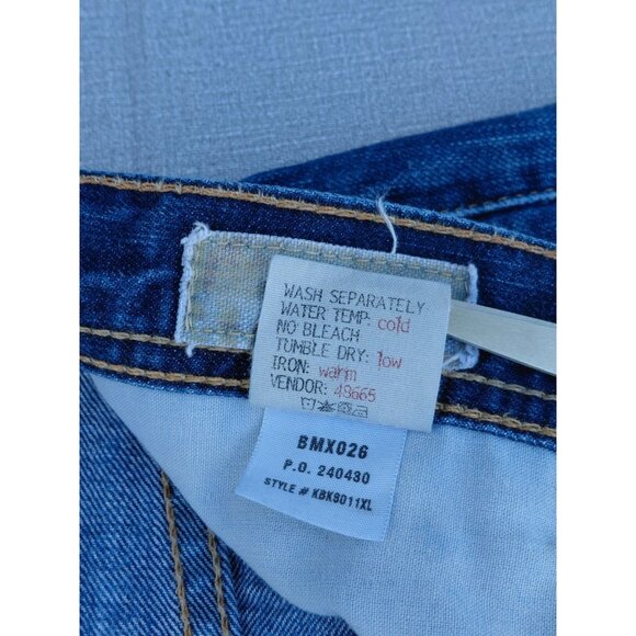 Vtg BKE Carson Jeans 36 X-Long Distressed Ripped Whiskered Denim Straight Leg - Picture 8 of 13